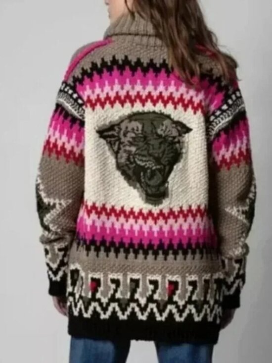 Zadig & Voltaire Sweaters - Zadig & Voltaire Zelly Tiger Cardigan M / L